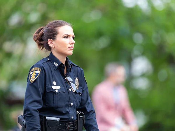 a police officer in uniform