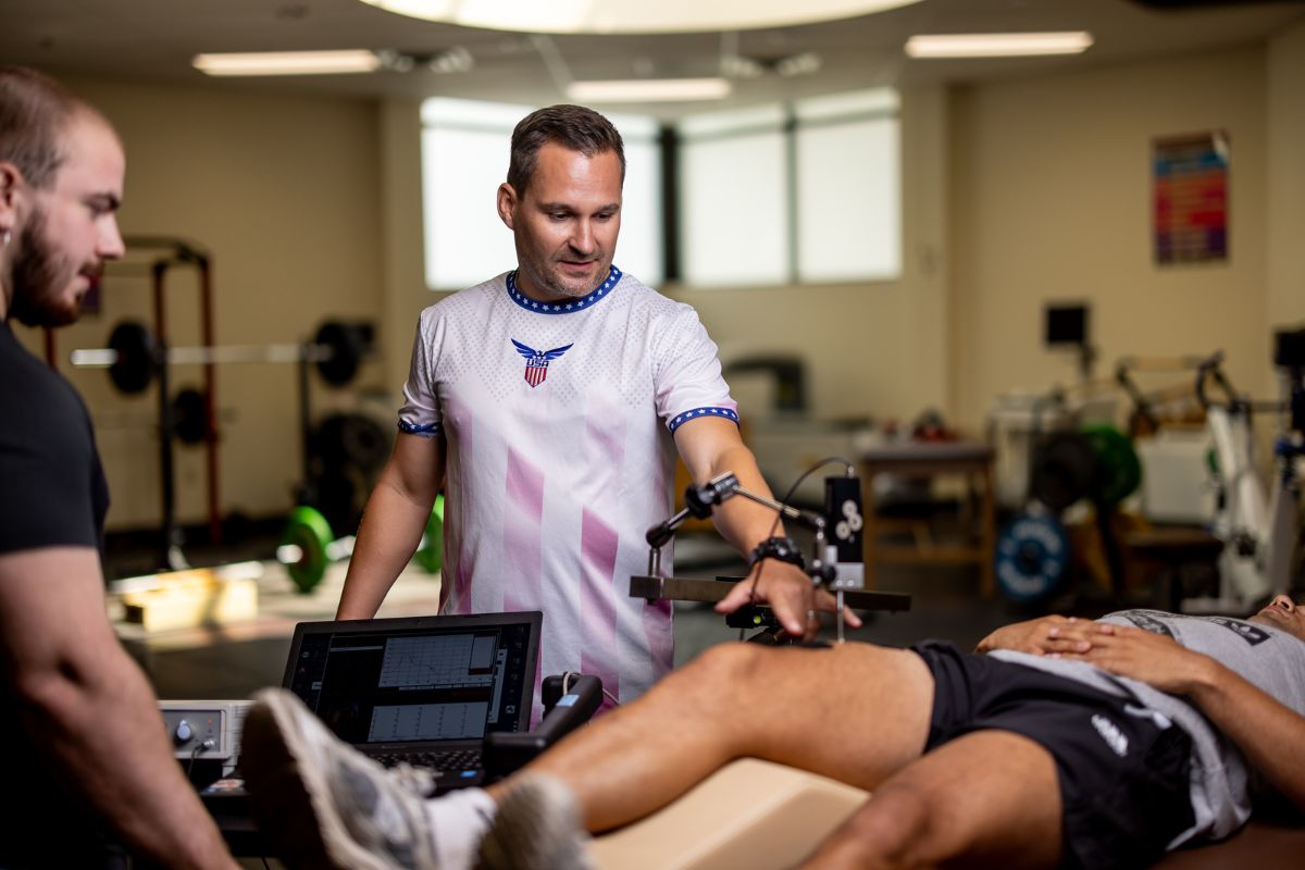 King's faculty teaching sports science student