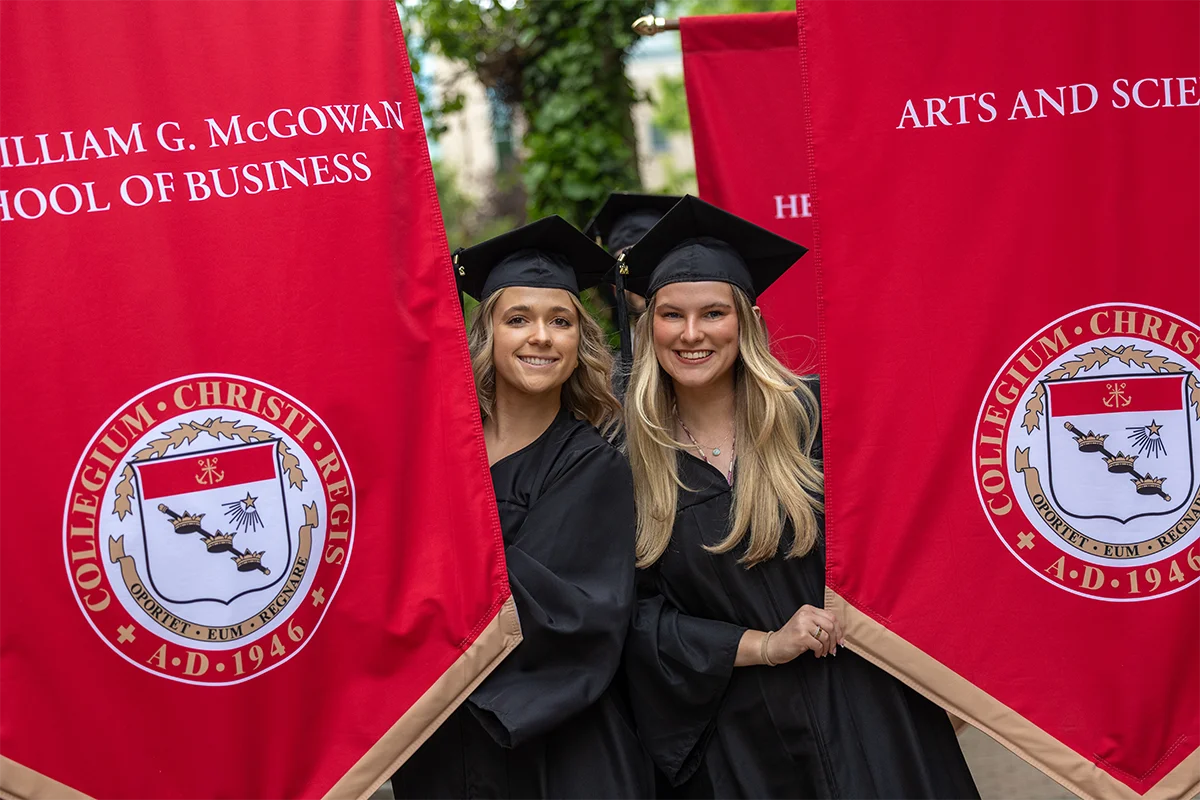 students in cap and gown
