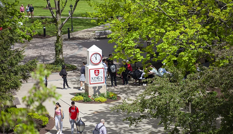 students lining up for commencement