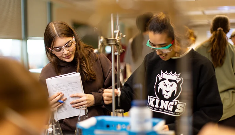 students participating in a lab
