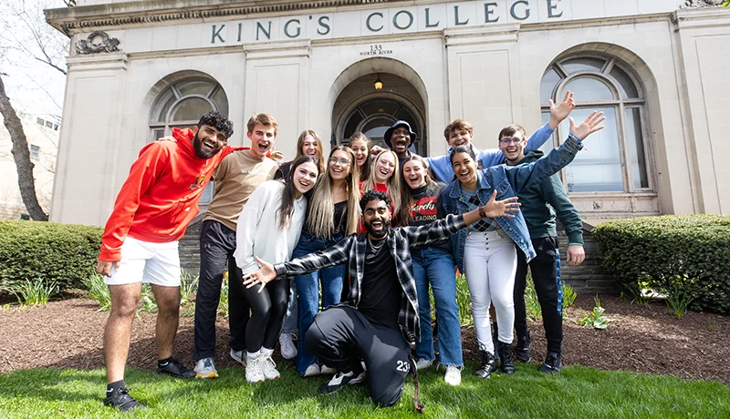 students outside of admin building