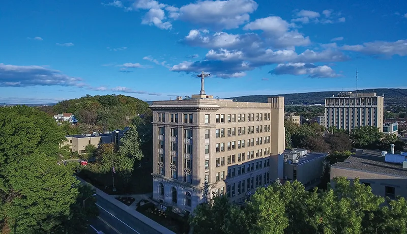 aerial view of admin building
