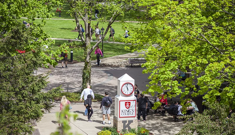 students walking on campus