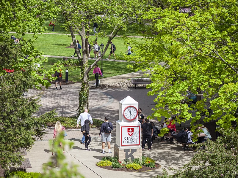 Students walking on campus