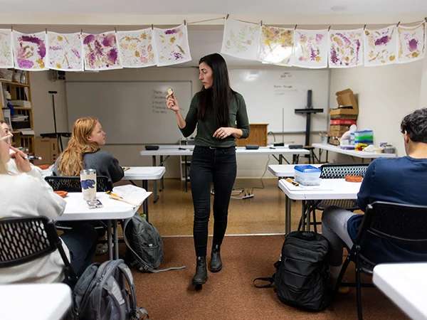 professor lecturing in a classroom