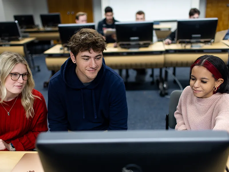 Students in a computer lab