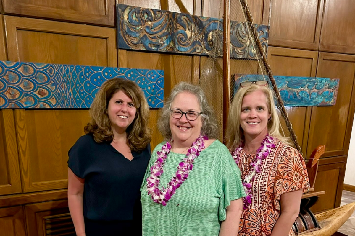 Dr. Soljaga, Dr. Reboli, Dr. Yurko at the 2024 Hawaii International Conference on Education