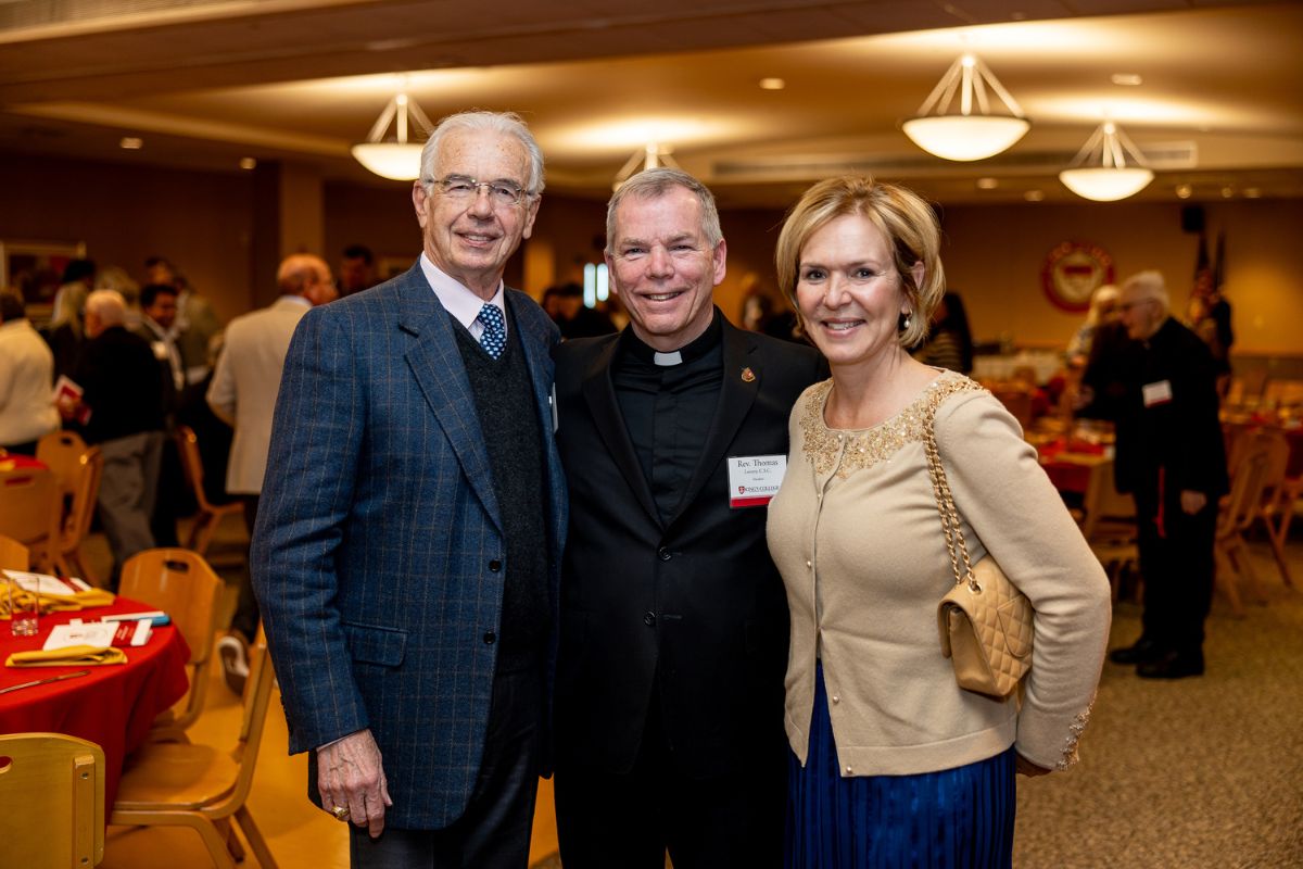 Richard Pinola, Father Looney, and Krista Pinola