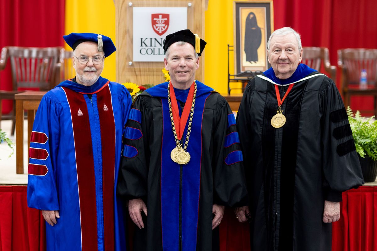 Father O'Hara, Father Looney, Father Lackenmier at Father Looney’s inauguration.