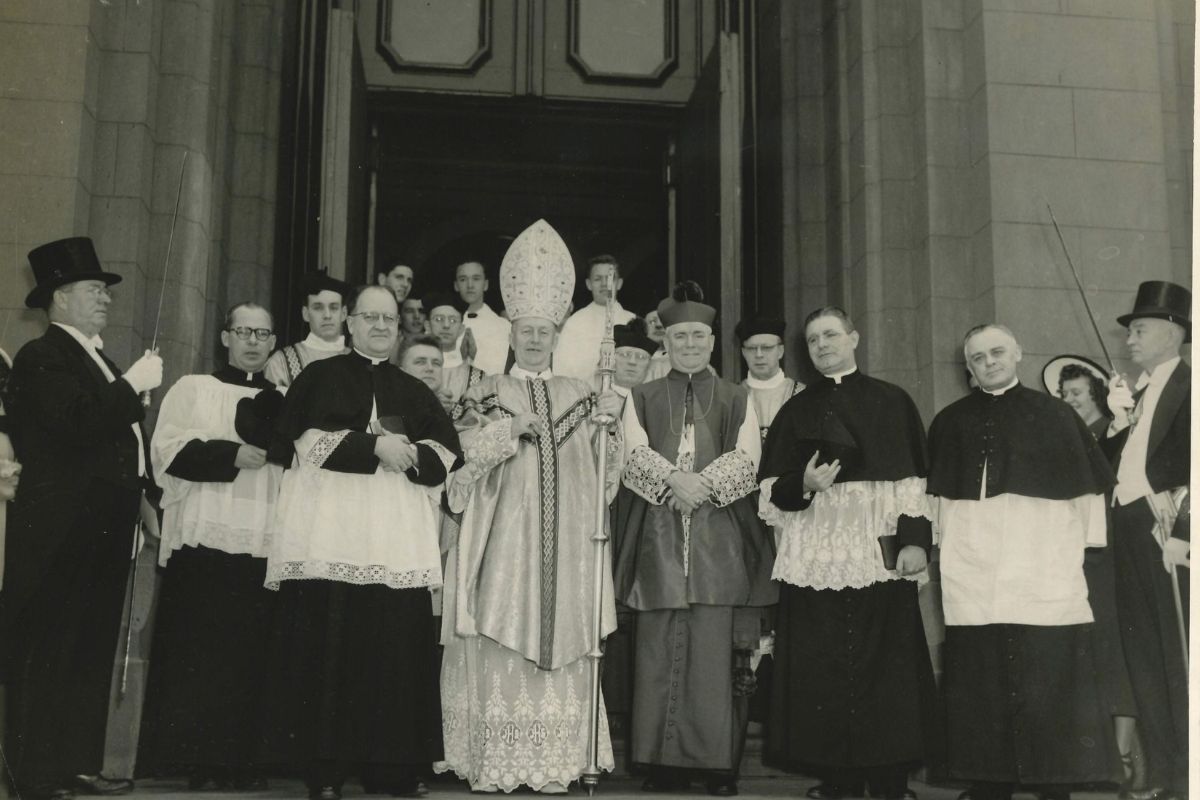 Photo from First Convocation Mass on the Steps of St. Mary's