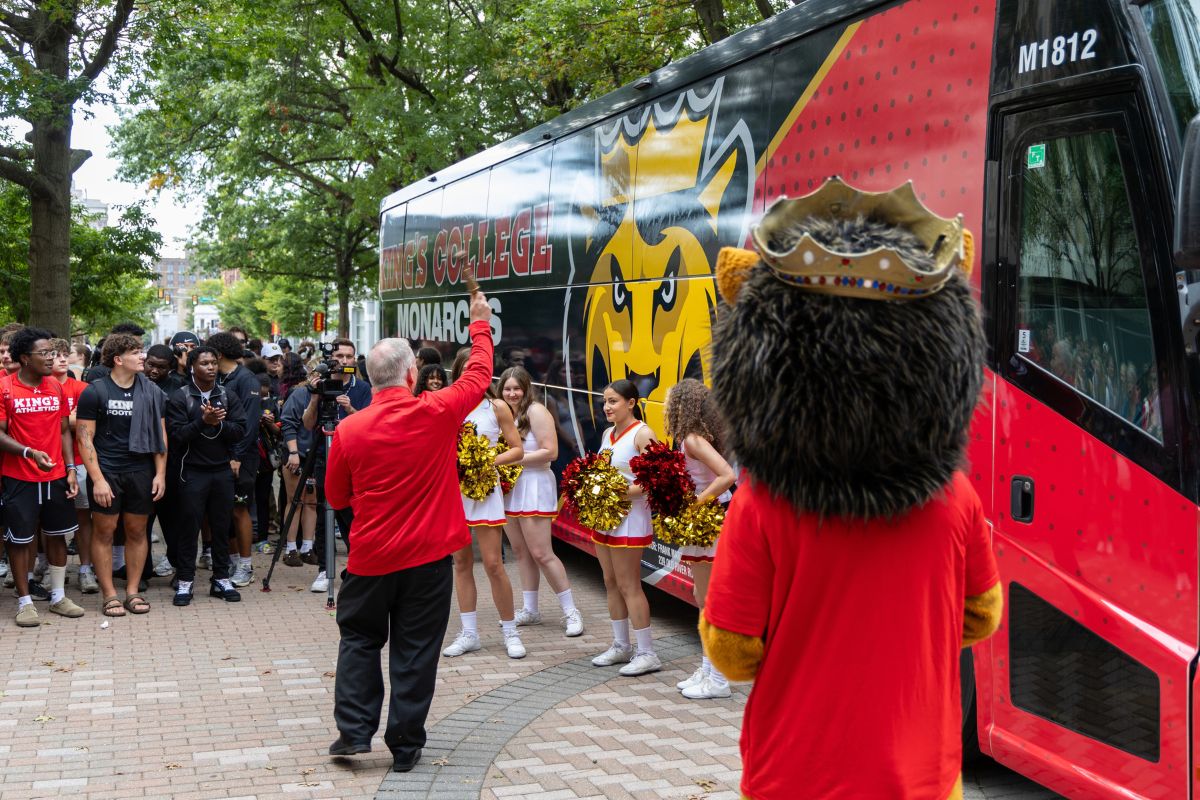 Fr. Looney Blessing New King's-Martz Charter Bus