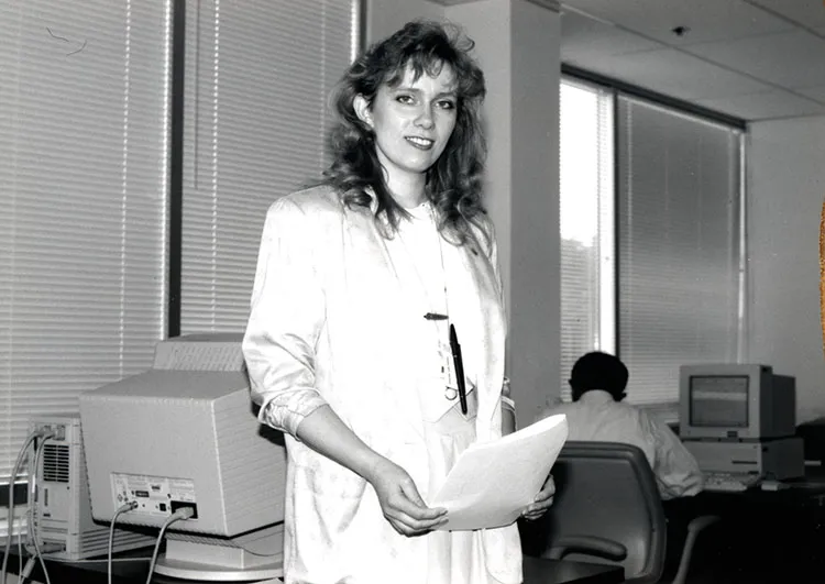 Ann as a technical writer at McDonnell Douglas in 1992