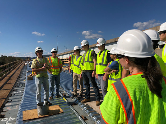 Civil Engineering Students Visit 309 Ramp Project