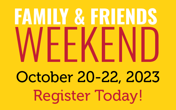 Family and friends weekend graphic