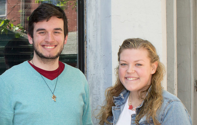 King’s College full-tuition Irish-American scholarship recipients James McDonough and Hannah Bruseo
