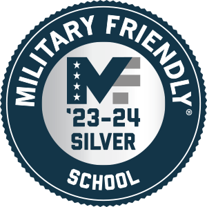 Emblem showing King's College is a '23-24 Silver Military Friendly school