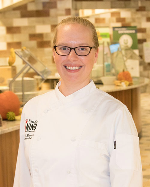 Sarah Bodner, Executive Chef for King’s Dining Program,  has been named Chartwells National Chef of the Year.