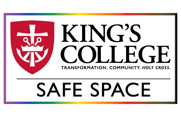 King's College logo with Safe Space text