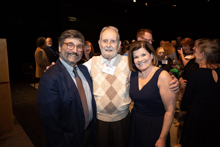 Santo Loquasto ’66, Carl E. Wagner, and M. Sheileen Godwin ’83 